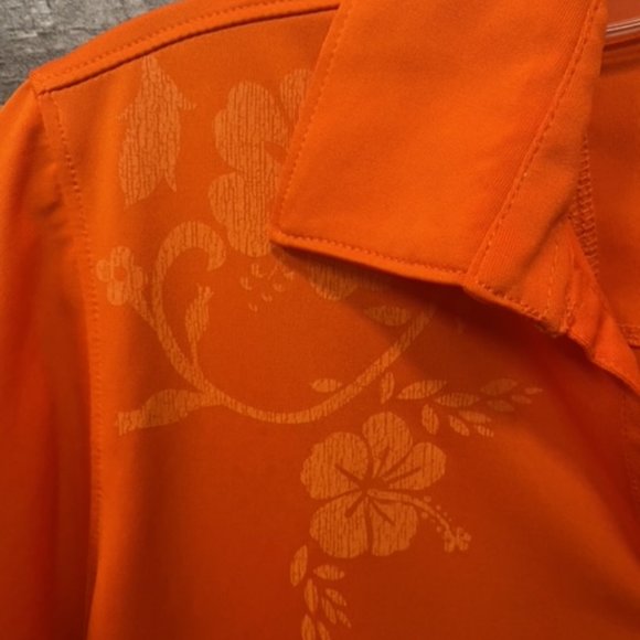 PAGE & TUTTLE Cool Swing Athletic Golf Orange Shirt Tee Size: M  **EUC** - Picture 4 of 6